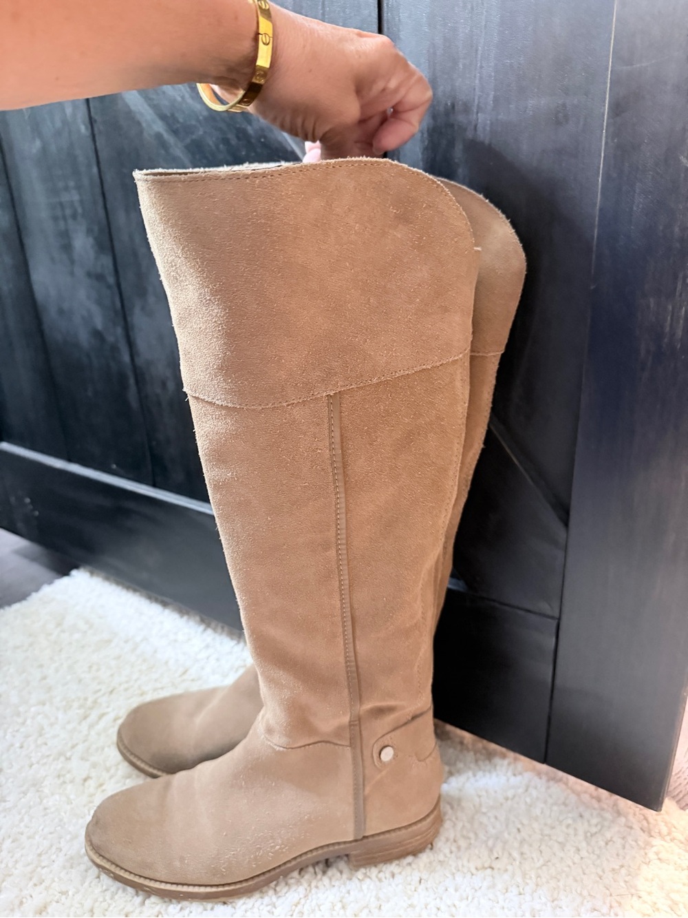 Suede Tall Boots - Classic Knee-High Style - Picture 4 of 7
